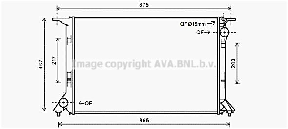 AVA QUALITY COOLING Радиатор, охлаждение двигателя AI2331